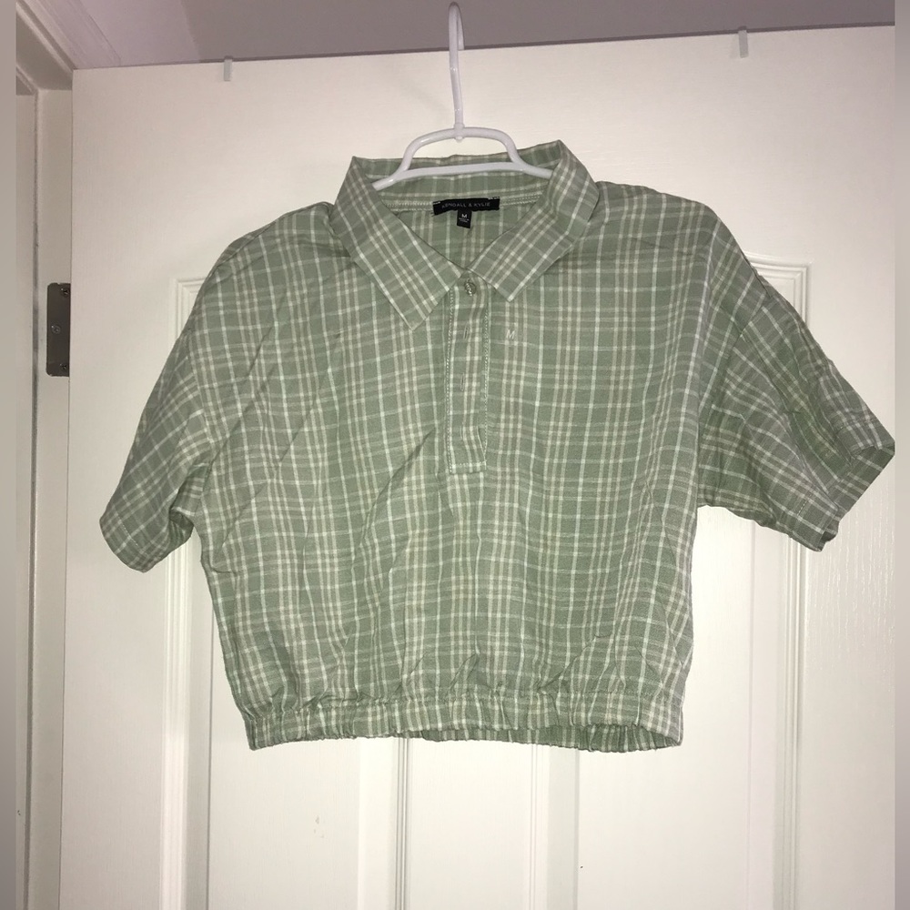 Kendall and Kylie green blouse
